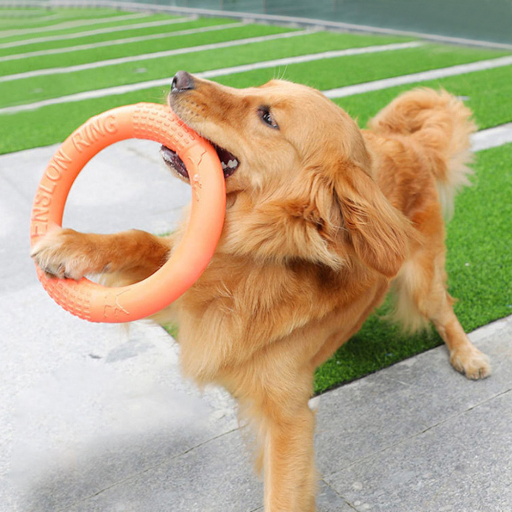 1pc Orange Dog Toys Pet Flying - Indestructible Dog Chew Toy review and price