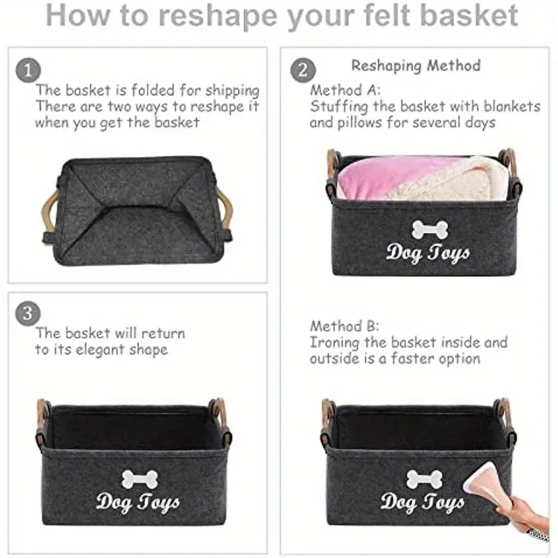 Felt pet toy box, dog toy box, - Indestructible Dog Chew Toy review and price