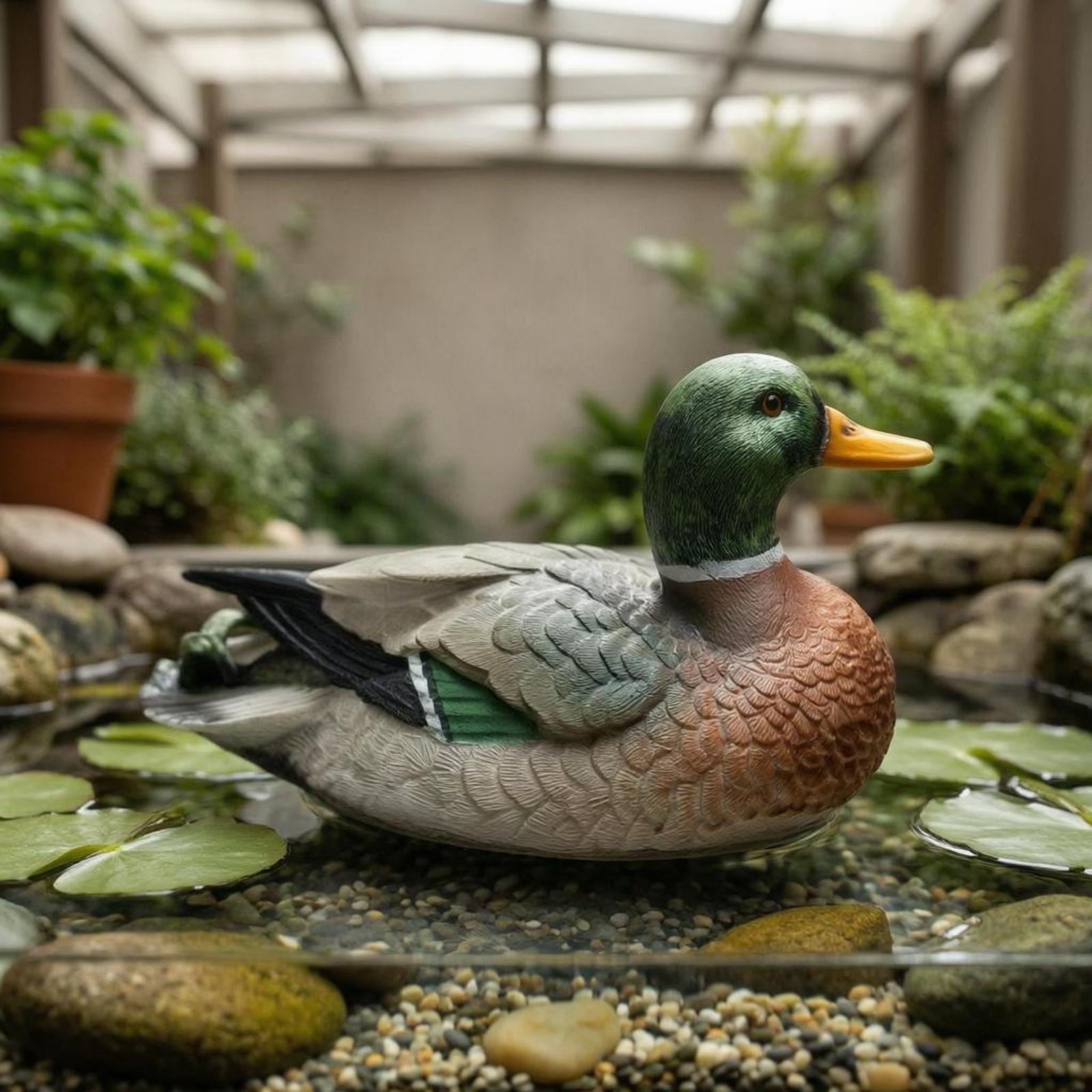 Resin Duck Figurine Outdoor Po - Aquarium review and price